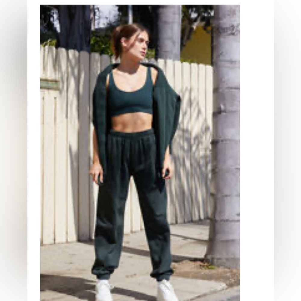 John Galt Brandy Melville Matching Set of Joggers & Hoodie Green Sweatpants